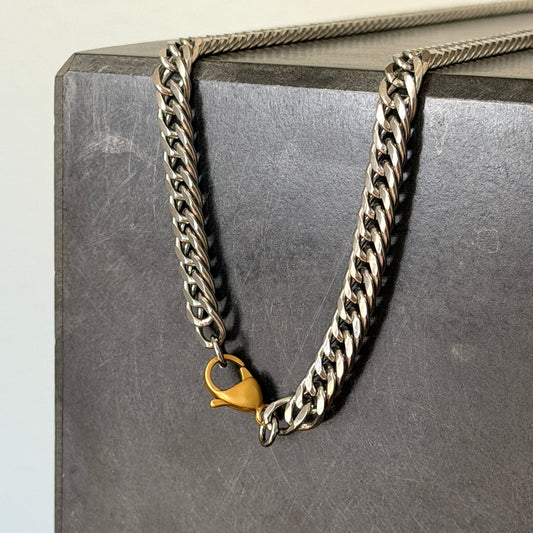 2 Cut Double Chain Necklace, 6.5mm