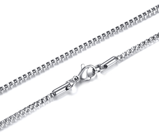 Square Box Link Chain Necklace