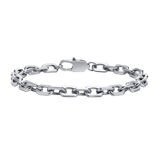 Oval Link Chain Bracelet, Polished, 6.5mm – Stainless Steel Jewelry – Chain Supplyy