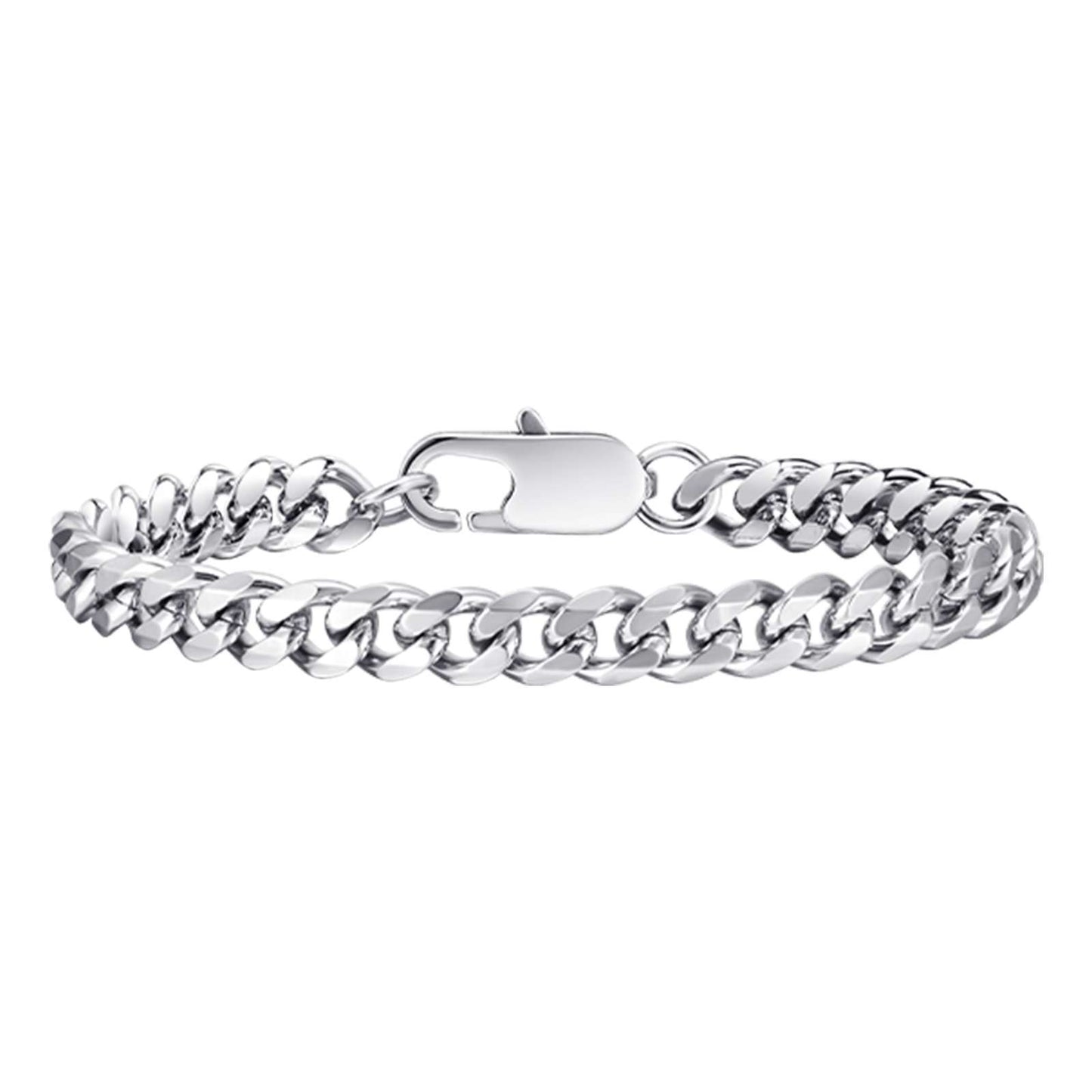 Cuban Chain Link Bracelet, 7mm – Stainless Steel Jewelry – Chain Supplyy