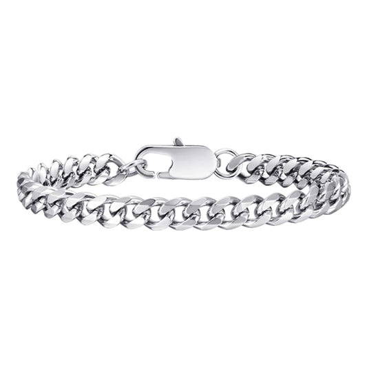 Cuban Chain Link Bracelet, 7mm – Stainless Steel Jewelry – Chain Supplyy