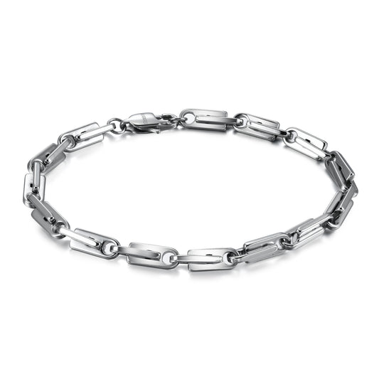 Rectangular Link Bracelet, 6mm – Stainless Steel Jewelry – Chain Supplyy