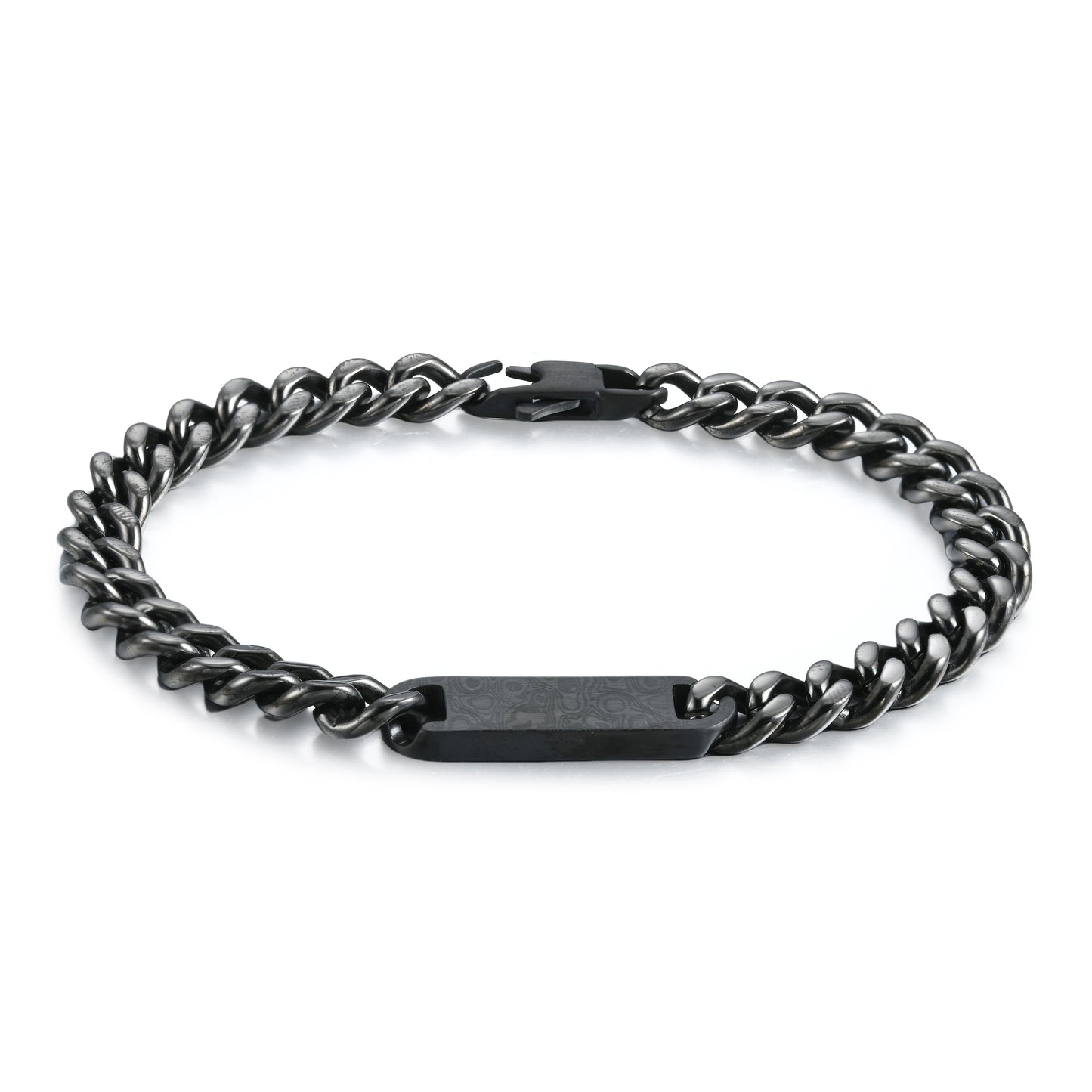 Curb ID Bracelet — Gunmetal, 8"