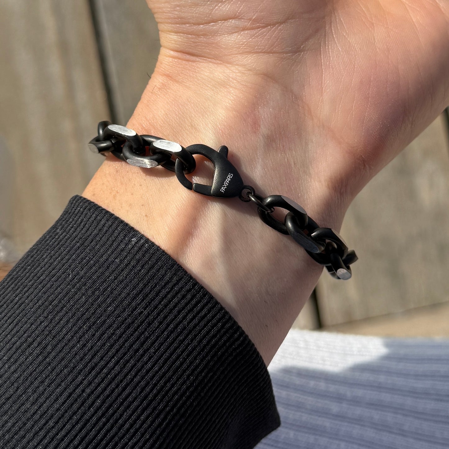 Black Chrome Link Bracelet