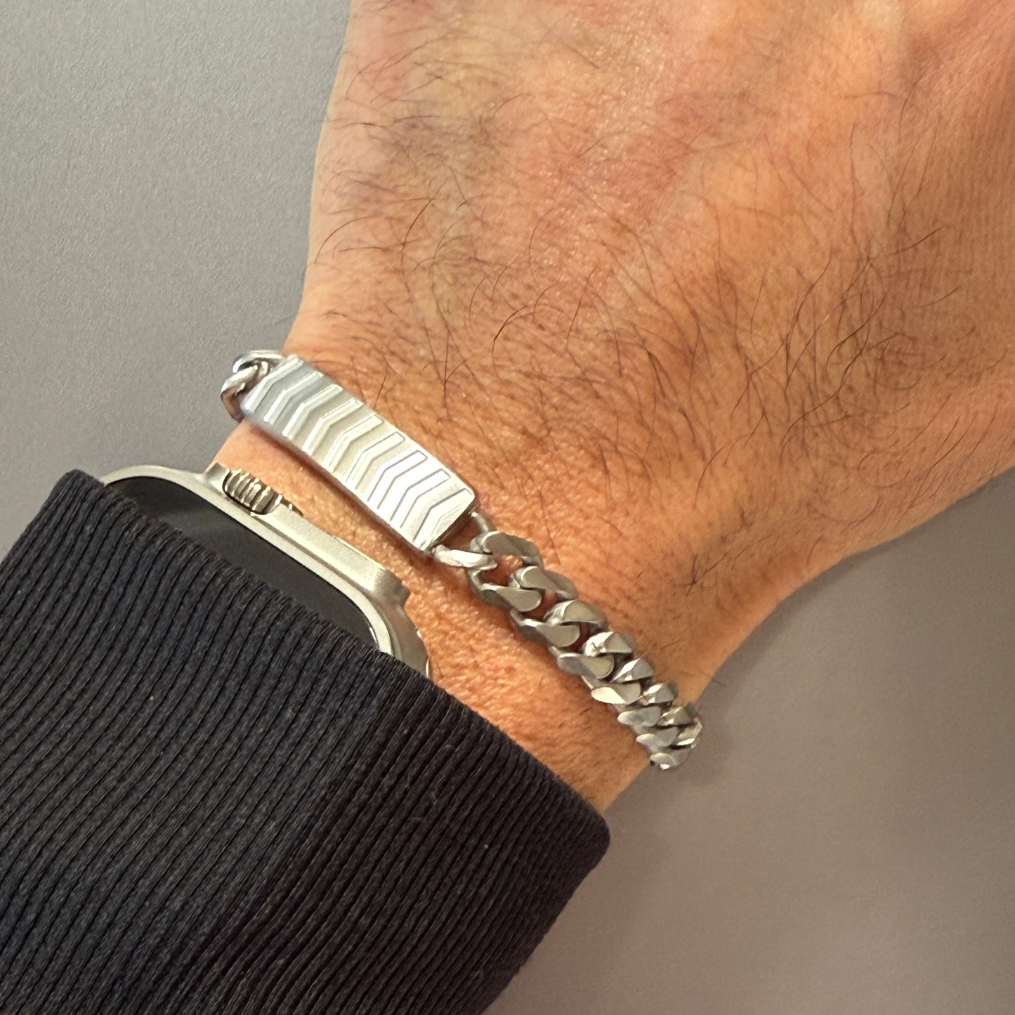 Chevron ID Curb Bracelet