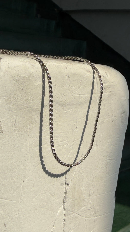 2mm Wheat Link Chain Necklace, 55cm