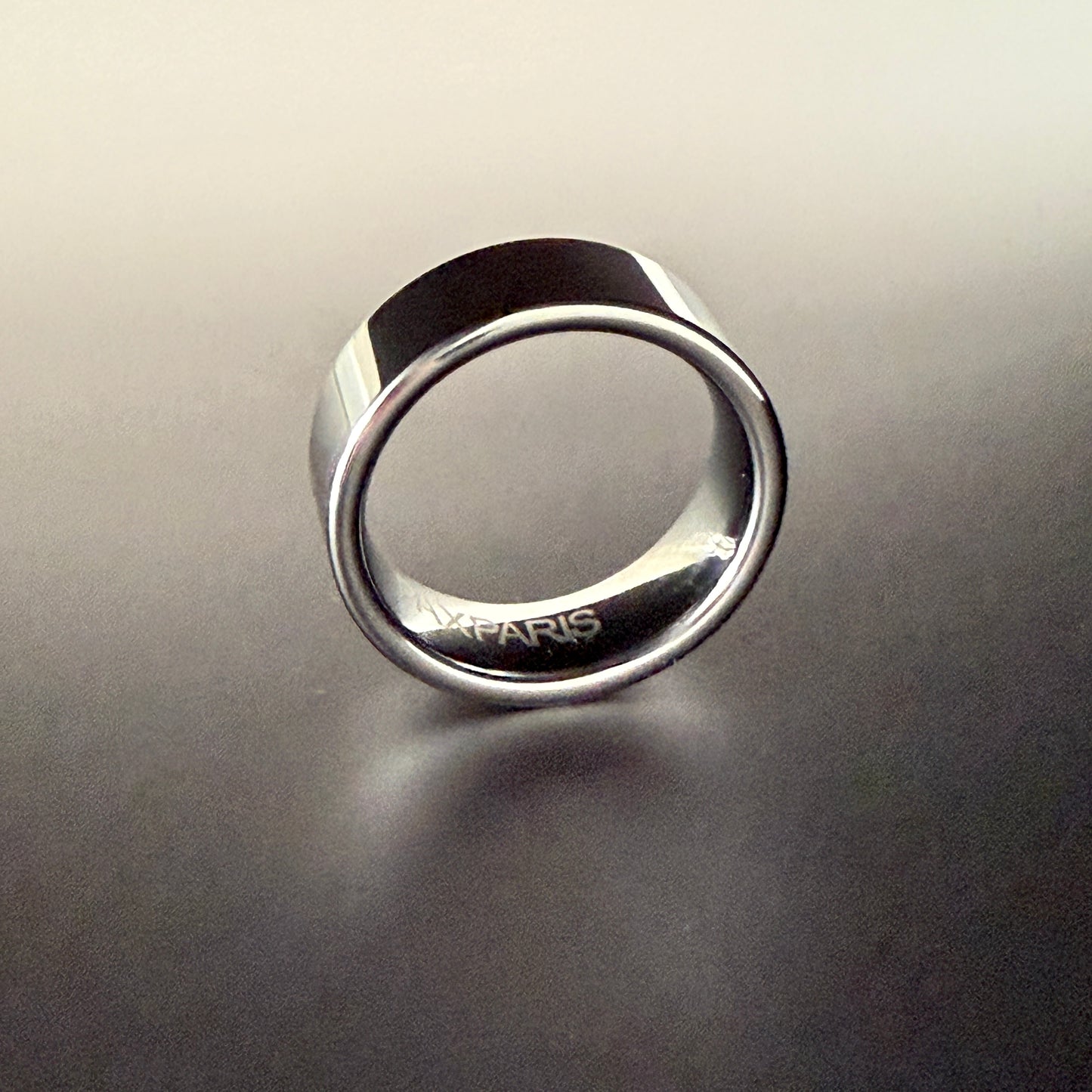Men's Tungsten Ring - Bold Polished Silver, 8mm