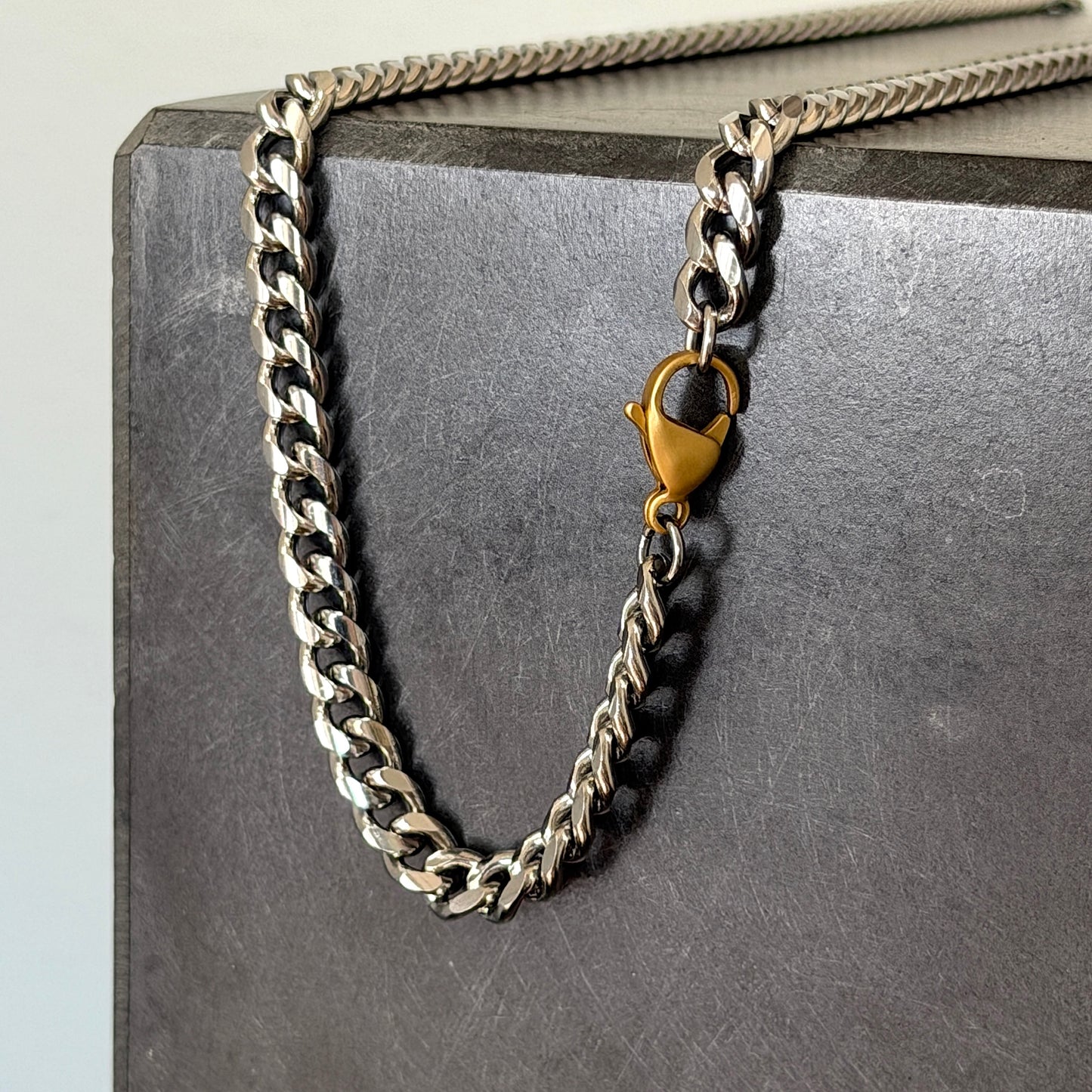 Round Double Chain Necklace, 6mm