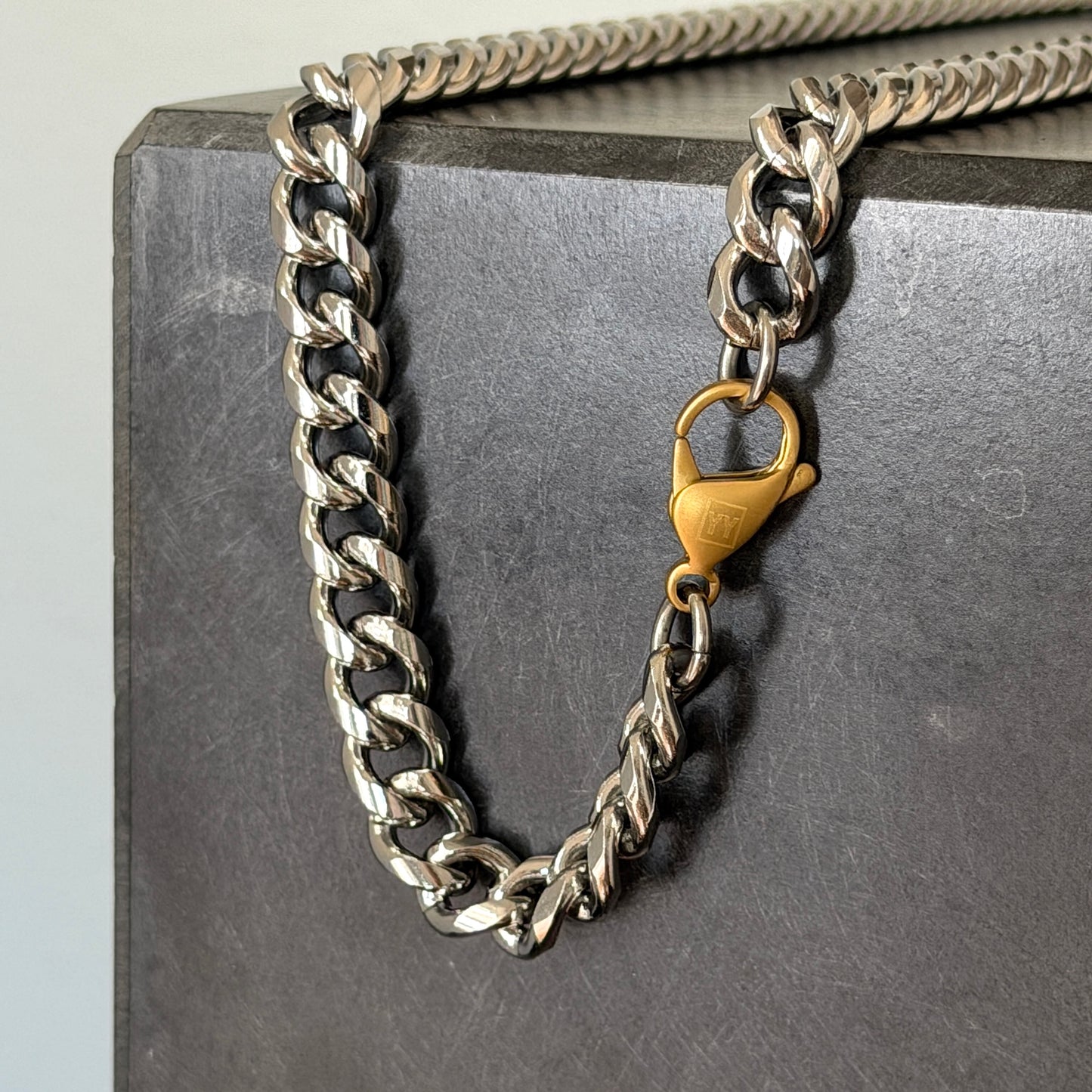 Round Double Chain Necklace, 9mm