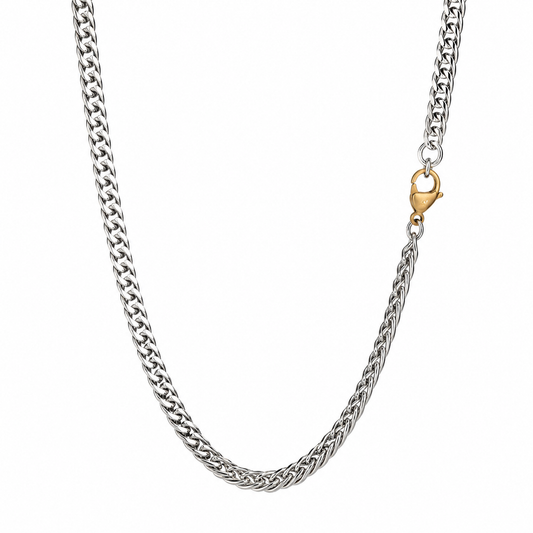 2 Cut Double Chain Necklace, 6.5mm