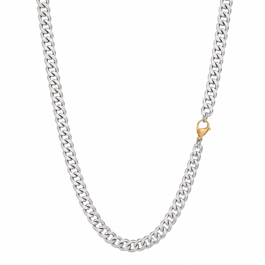 6 Cut Double Chain Necklace, 9.2mm