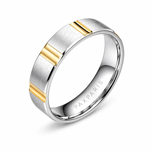 Polished Gold Groove Ring