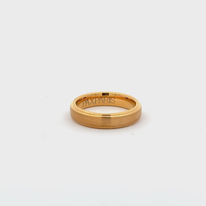 Men's Tungsten Ring - Brushed Gold, 6mm