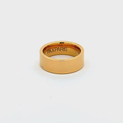 Men's Tungsten Ring - Polished Gold, 8mm
