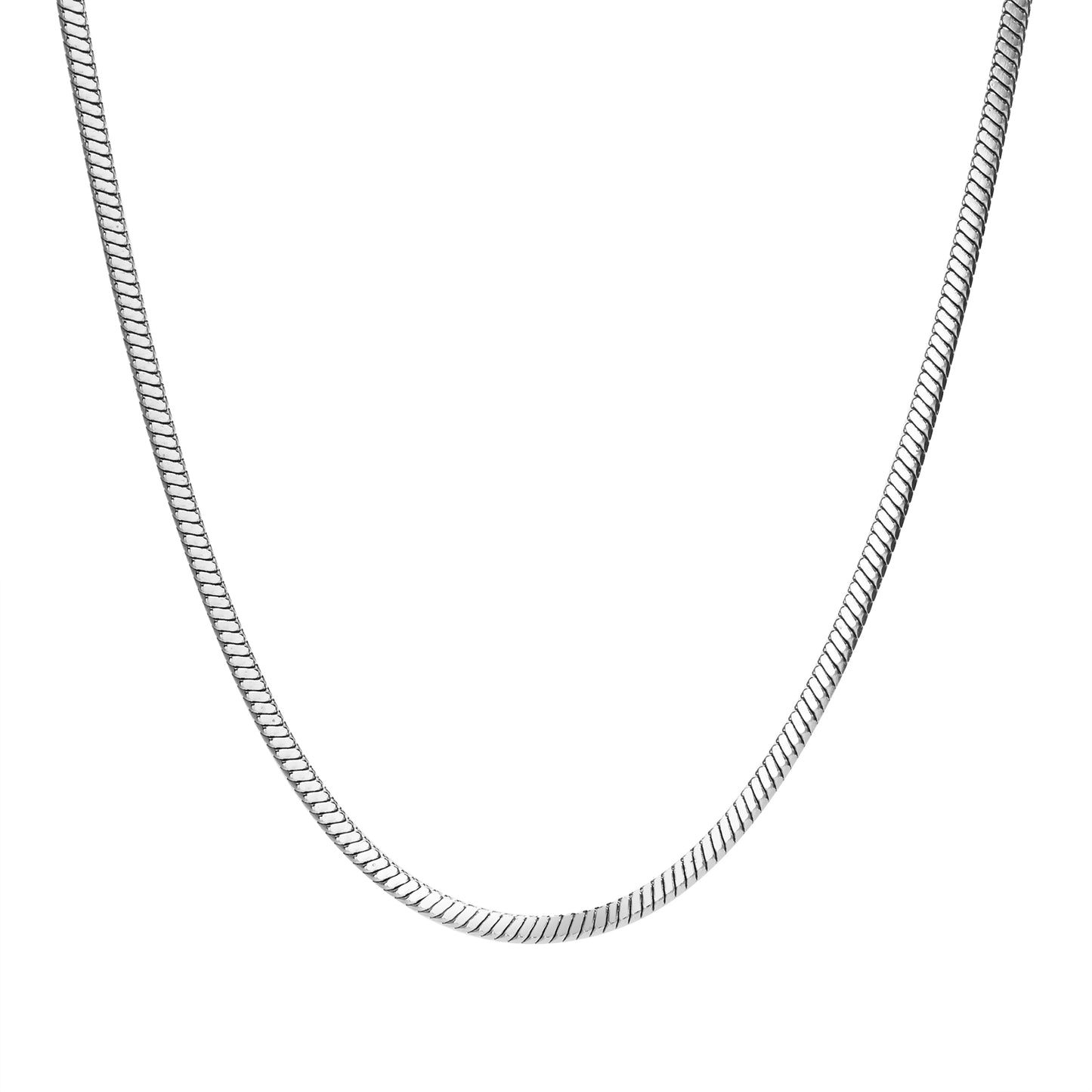 2mm Rounded Snake Chain Necklace