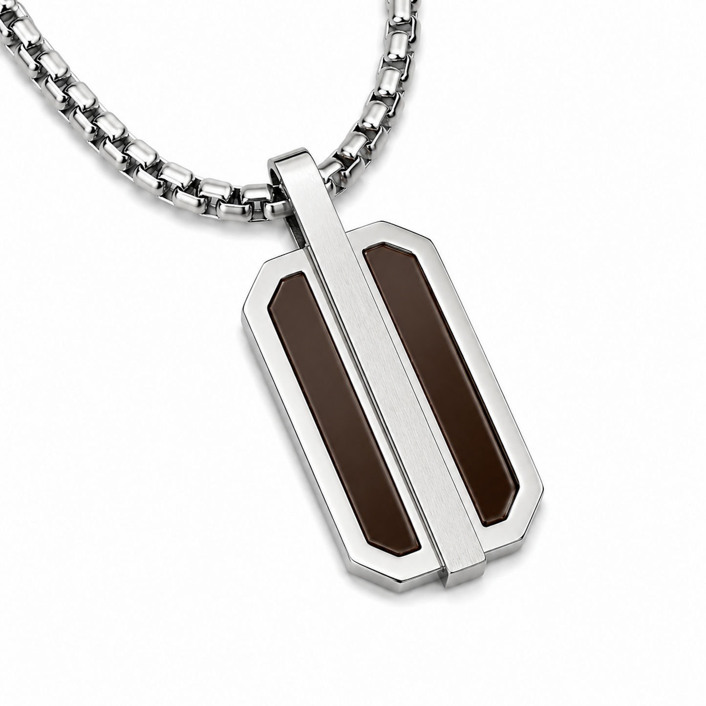 Geometric Open Frame Pendant Necklace